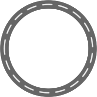 a cartoon road thats in a circle