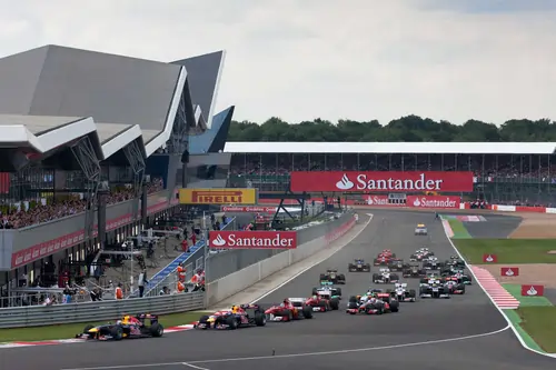 Silverstone Circuit, a famous landmark in Northamptonshire