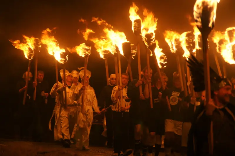 Up Helly Aa festival in Shetland, celebrating Viking heritage