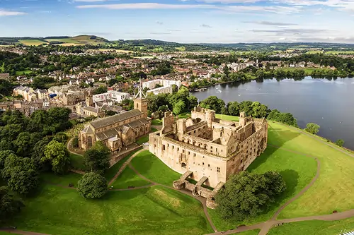 Linlithgow Palace, a historic landmark in West Lothian